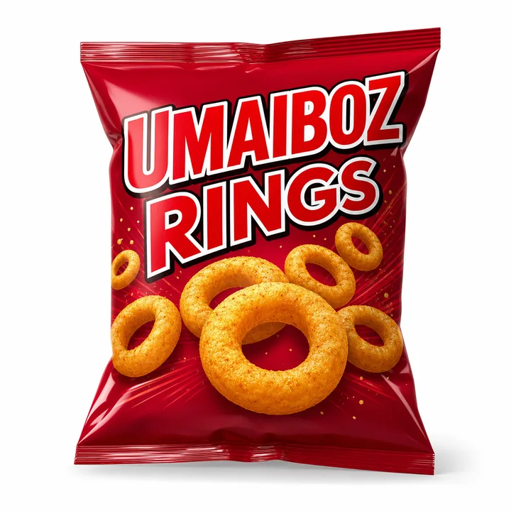 Rings Packaging for UMAIBOZ - AI-generated packaging design concept