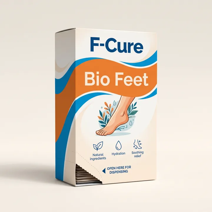 Bio Feet Packaging for F-Cure - AI-generated packaging design concept
