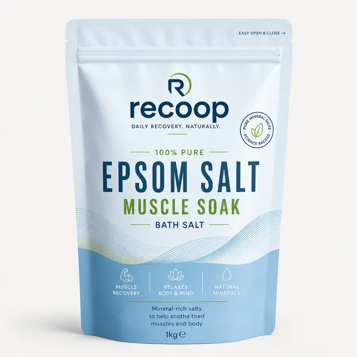 Epsom Salt Packaging for Recoop - AI-generated packaging design concept