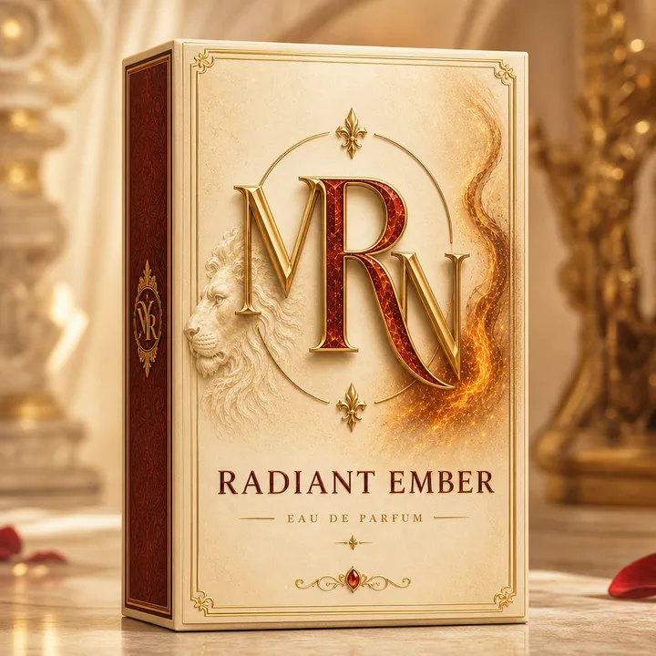 Perfume Packaging for Radiant Ember - AI-generated packaging design concept