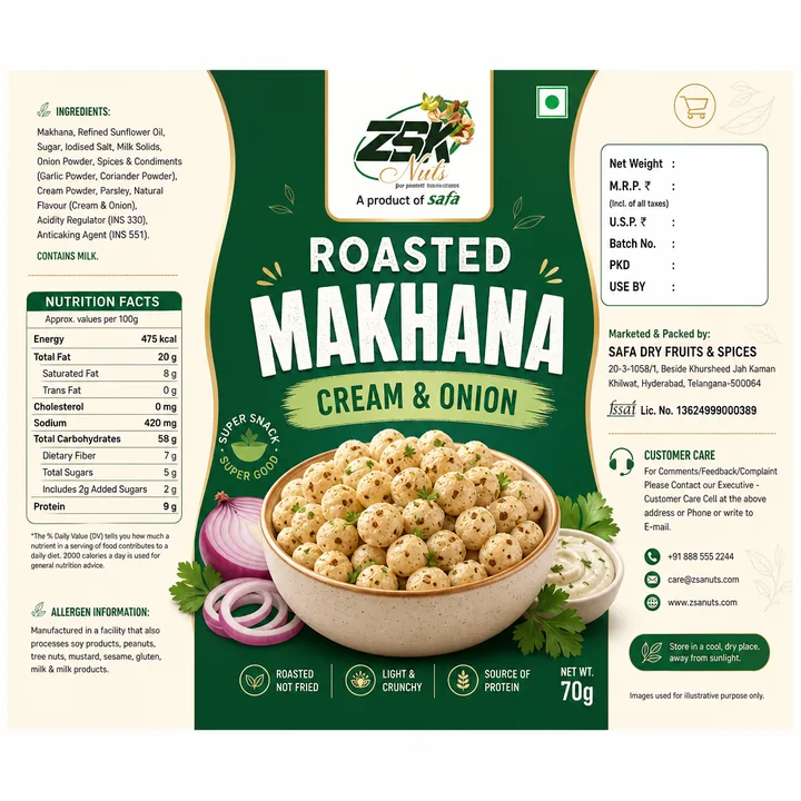 Makhana Packaging Design #0138 - AI-generated packaging design concept