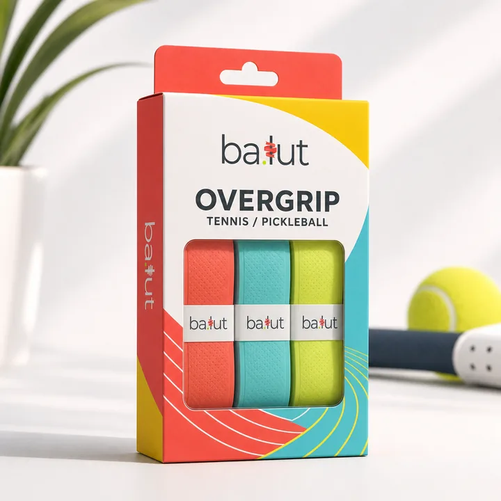 Tennis/Pickleball Overgrip Packaging for Ba.lut - AI-generated packaging design concept