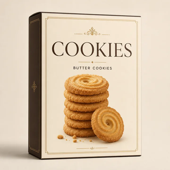 Cookies Packaging Design - AI-generated packaging design concept