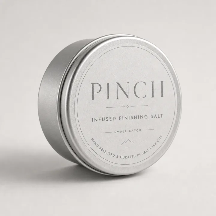 Infused Finishing Salt Packaging for Pinch - AI-generated packaging design concept