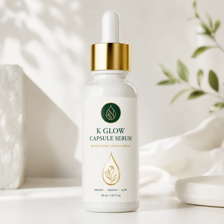 K Glow Capsule Serum Packaging for Boots #0270 - AI-generated packaging design concept