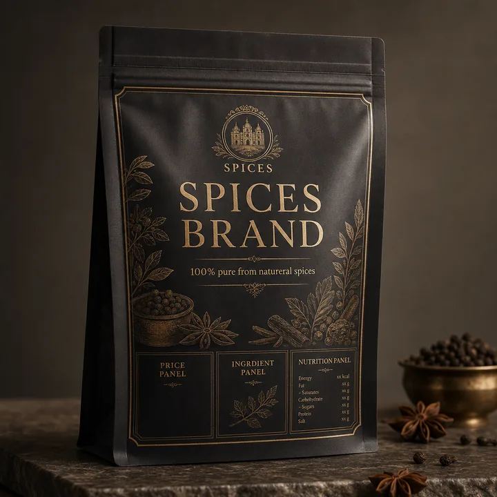 Spices Brand Packaging for Spices - AI-generated packaging design concept