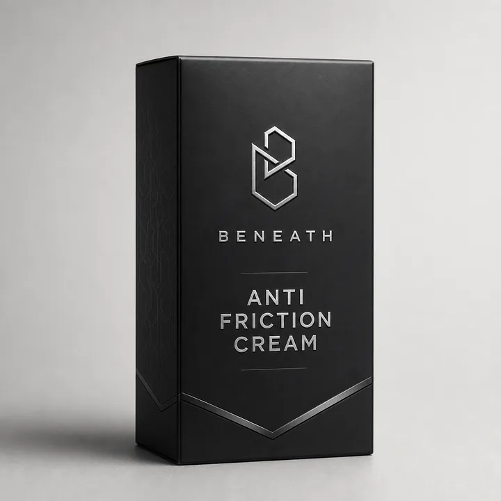 ANTI FRICTION CREAM Packaging for BENEATH - AI-generated packaging design concept