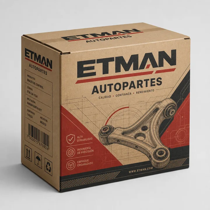 Autopartes Packaging for Etman - AI-generated packaging design concept