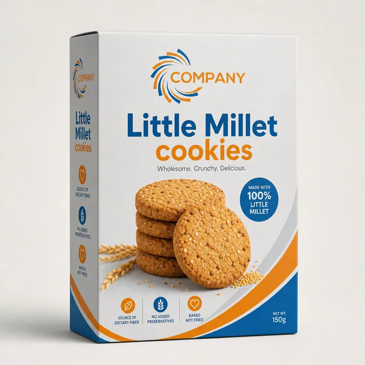 Little Millet Cookies Packaging for Crunch & Crumble #0444 - AI-generated packaging design concept