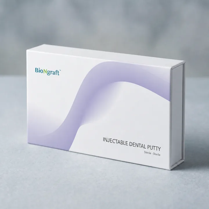 Injectable Putty Packaging for Biongraft - AI-generated packaging design concept