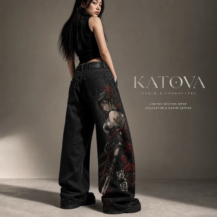 Jeans Packaging for KATOVA #0488 - AI-generated packaging design concept