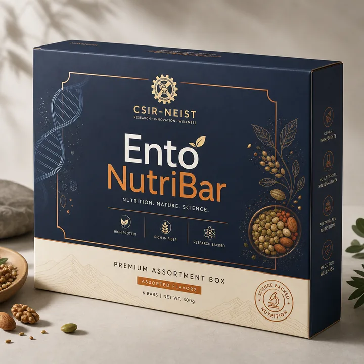 Ento NutriBar Packaging for CSIR-NEIST - AI-generated packaging design concept