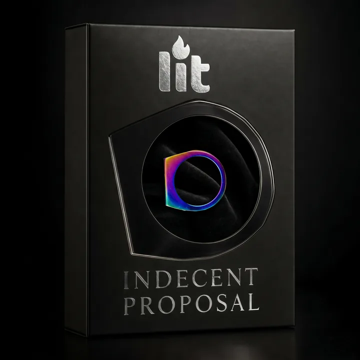 Indecent Proposal Packaging for Lit #0547 - AI-generated packaging design concept
