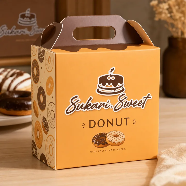 Donut Packaging Design - AI-generated packaging design concept