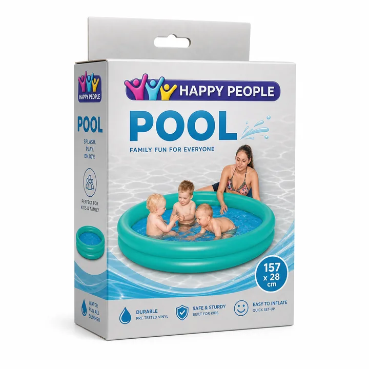 Pool Packaging for Happy People - AI-generated packaging design concept