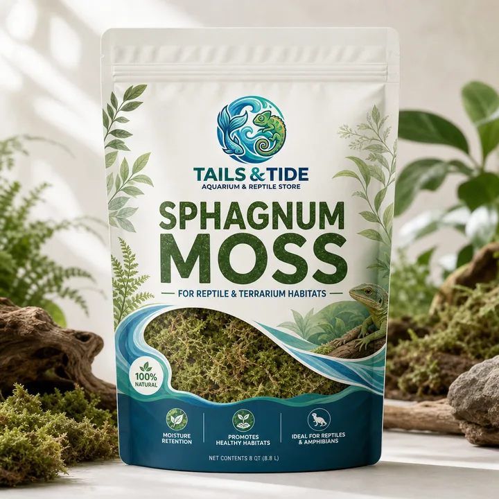 Sphagnum Moss Packaging for Tails & Tide - AI-generated packaging design concept