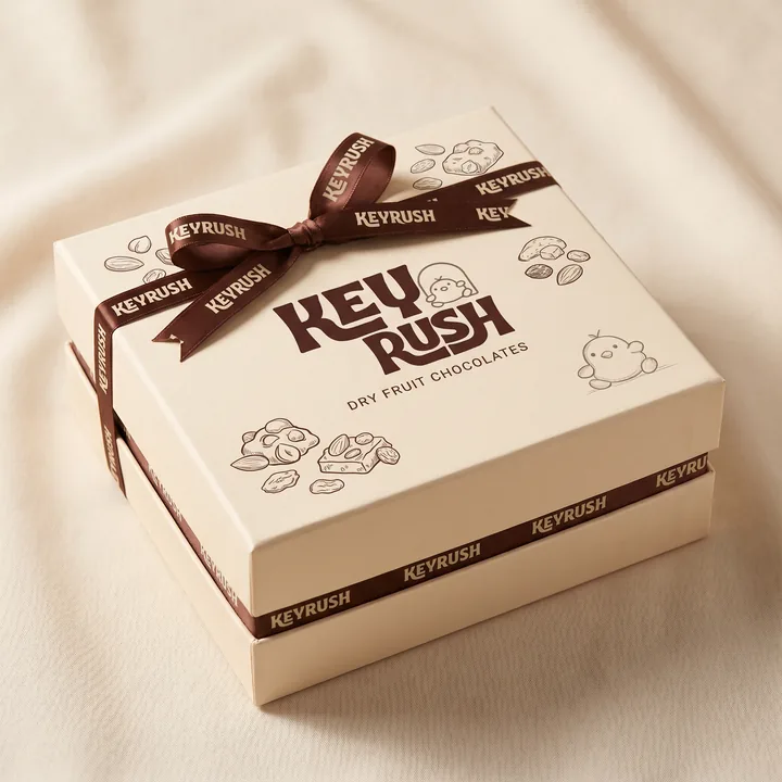 Dry Fruit Chocolates Packaging for Keyrush - AI-generated packaging design concept