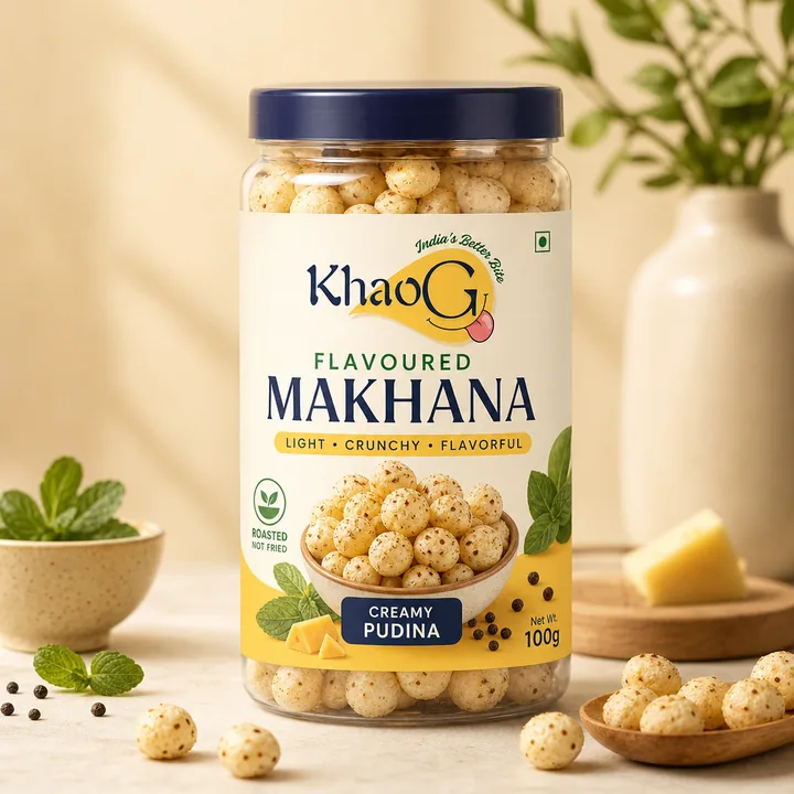 Flavoured Makahan Packaging for KhaoG - AI-generated packaging design concept
