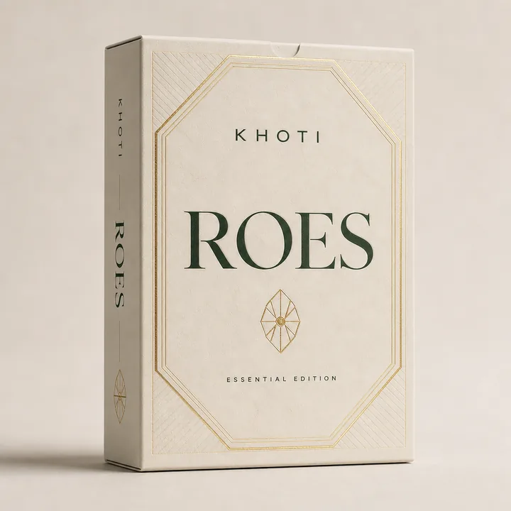 ROES Packaging for KHOTI - AI-generated packaging design concept