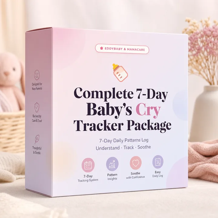 Complete 7-Day Baby Cry Tracker Package Packaging for 🌸 EddyBaby & MamaCare - AI-generated packaging design concept