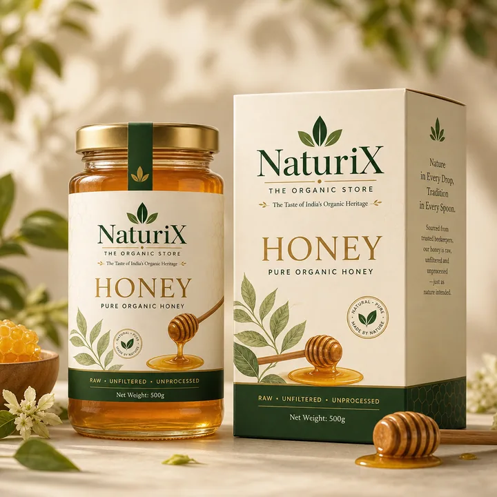 Honey Packaging for Naturix Foods #0810 - AI-generated packaging design concept
