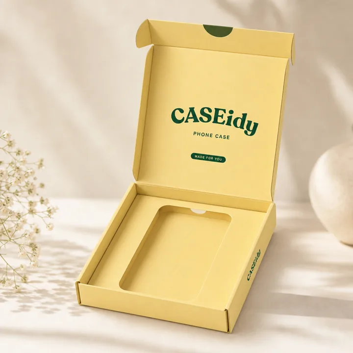 Phone Case Packaging for CASEidy - AI-generated packaging design concept