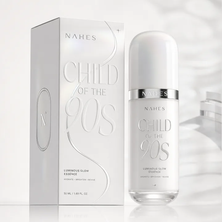 CHILD OF THE 90S Packaging for Nahes - AI-generated packaging design concept