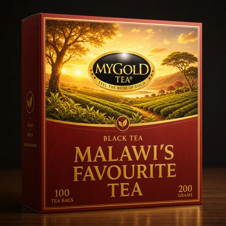MyGold Tea Packaging for MyGold - AI-generated packaging design concept