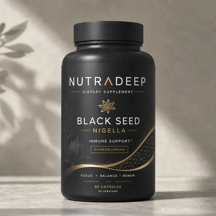 NutraDeep Packaging Design - AI-generated packaging design concept