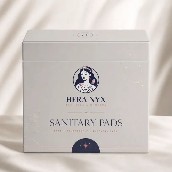Sanitary Pads Packaging for Hera Nyx - AI-generated packaging design concept