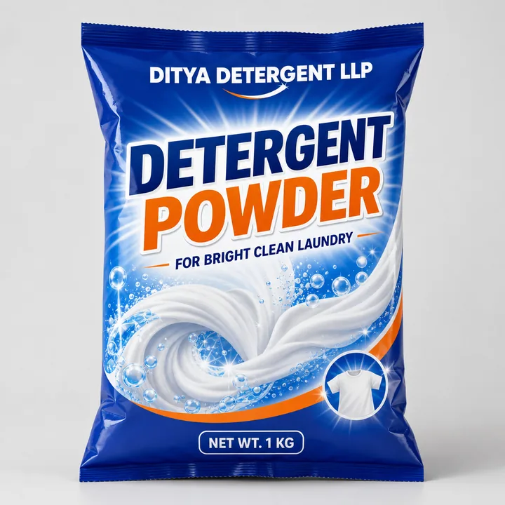 Detergent Powder Packaging for DITYA DETERGENT LLP - AI-generated packaging design concept
