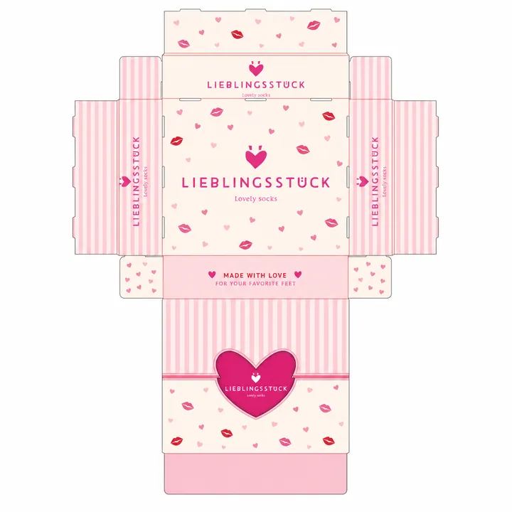 Socken Packaging for Lovely Socks - AI-generated packaging design concept