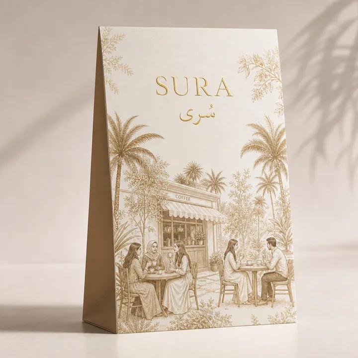 سُرى Packaging for Sura - AI-generated packaging design concept