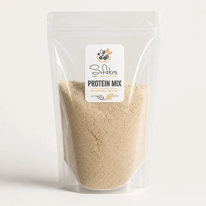 PROTEIN MIX Packaging for SIFAKIS - AI-generated packaging design concept
