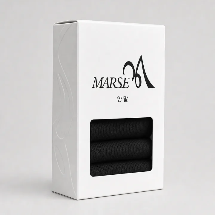 양말 Packaging for MARSE - AI-generated packaging design concept