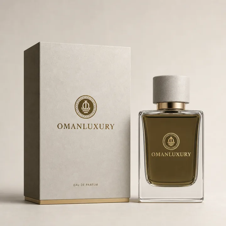 Fragrance Packaging for OMANLUXURY - AI-generated packaging design concept