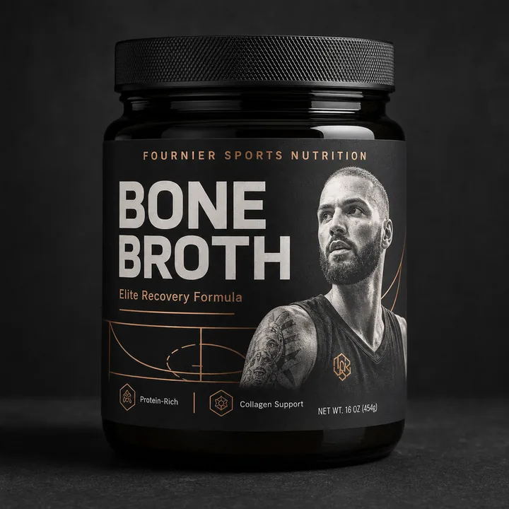 Bone Broth Packaging for Fournier Sports Nutrition - AI-generated packaging design concept