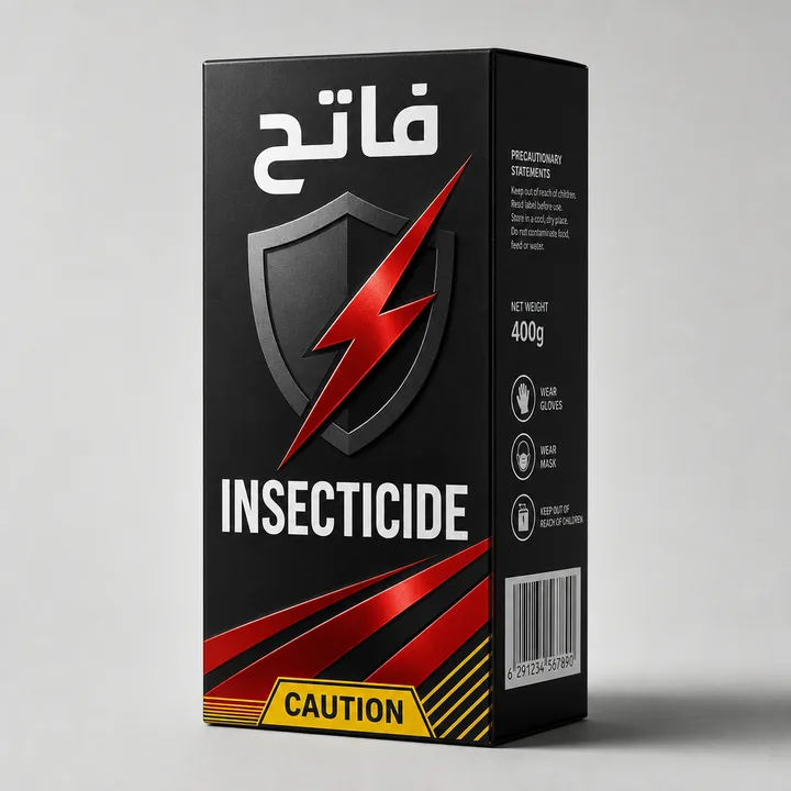 Insecticide Packaging for فاتح - AI-generated packaging design concept