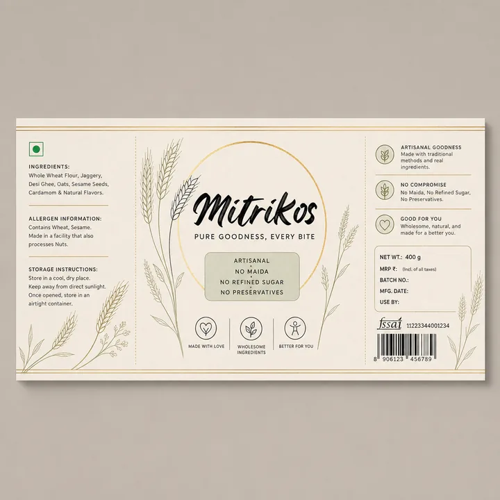 Mitrikos Packaging Design - AI-generated packaging design concept