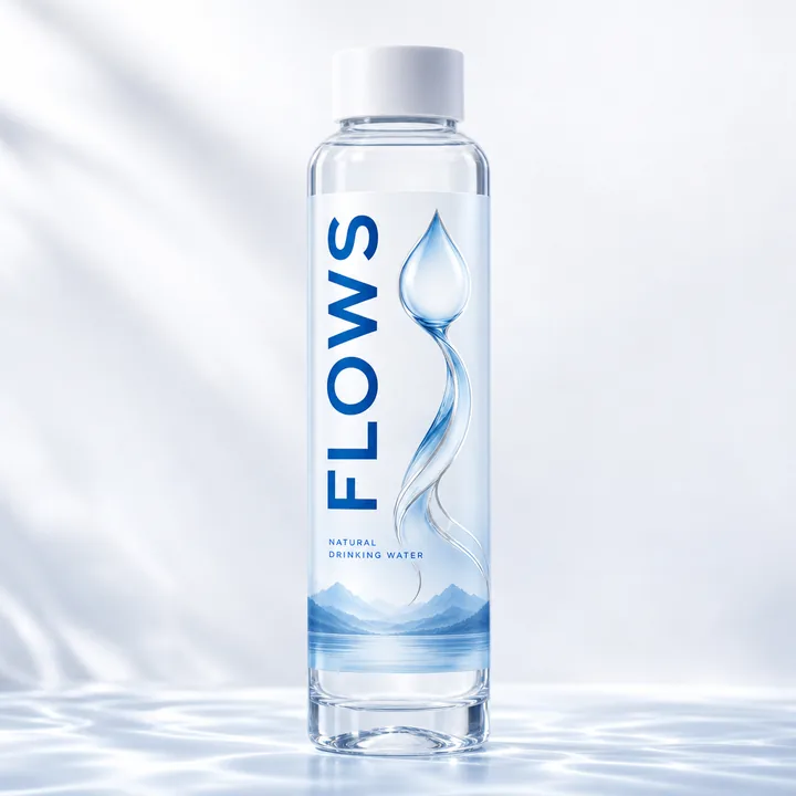FLOWS Packaging for FLOWS - AI-generated packaging design concept
