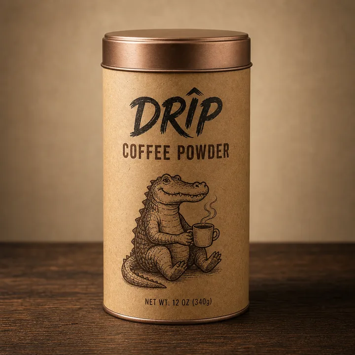 Coffee Powder Packaging for Drip Dip - AI-generated packaging design concept