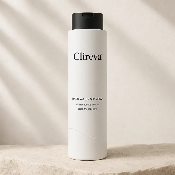 Hard Water Shampoo Packaging for Clireva - AI-generated packaging design concept