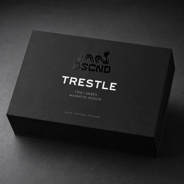 Trestle Goggle Packaging for DSCND - AI-generated packaging design concept