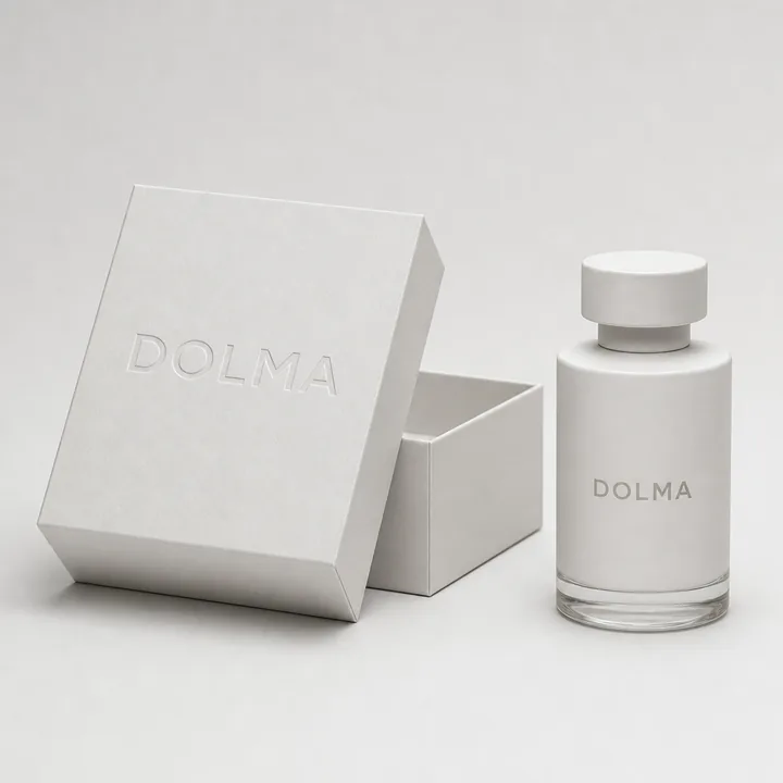 BOTTLE Packaging for DOLMA - AI-generated packaging design concept