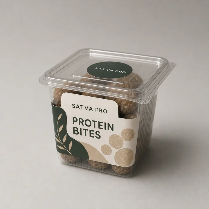 Protien Bites Packaging for Satva Pro - AI-generated packaging design concept