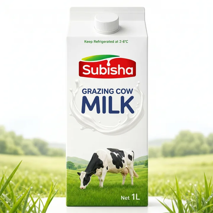 Milk Packaging for Subisha - AI-generated packaging design concept
