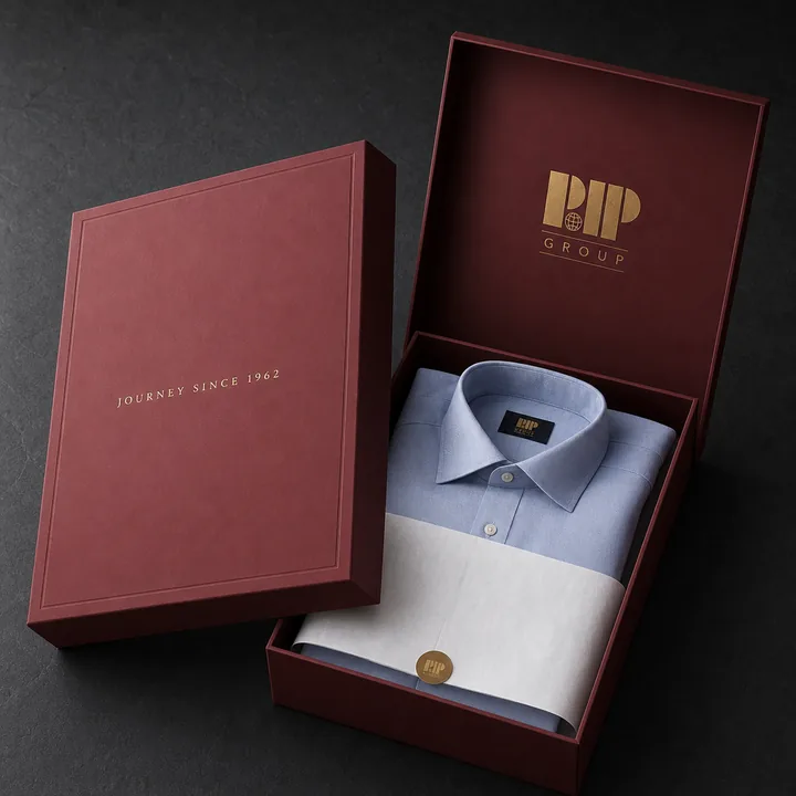 Rigid Box Packaging for Men Shirt - AI-generated packaging design concept
