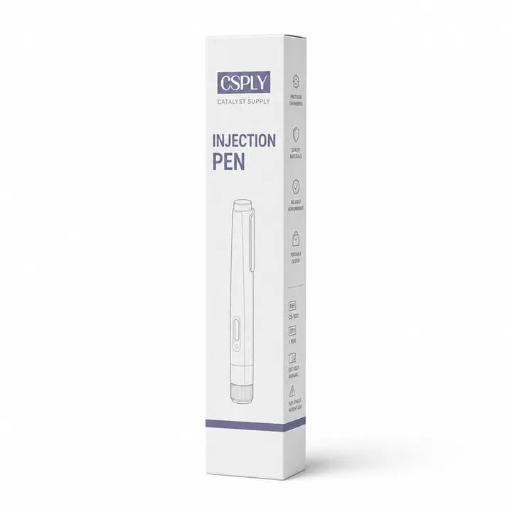 Injection Pen Packaging for Catalyst Supply - AI-generated packaging design concept