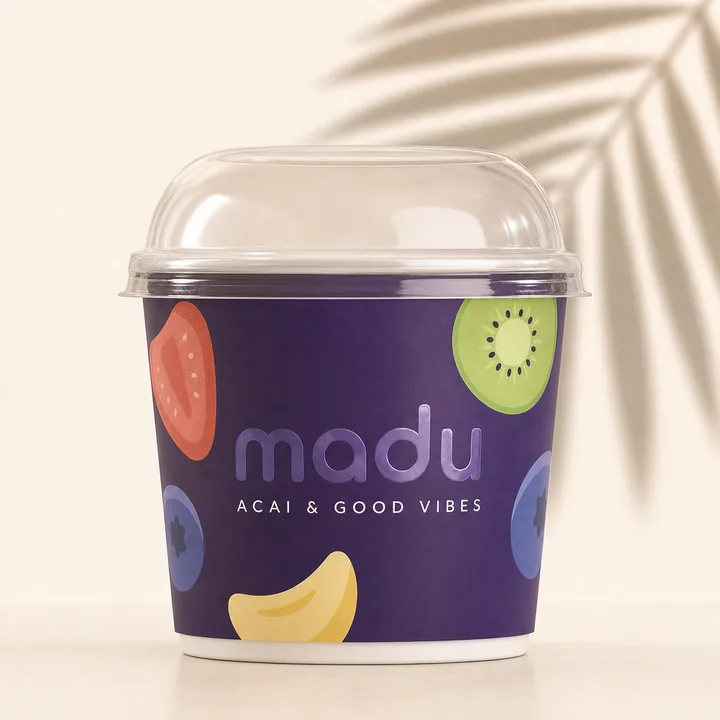 Postres A Base De Açaí Packaging for Madu - AI-generated packaging design concept