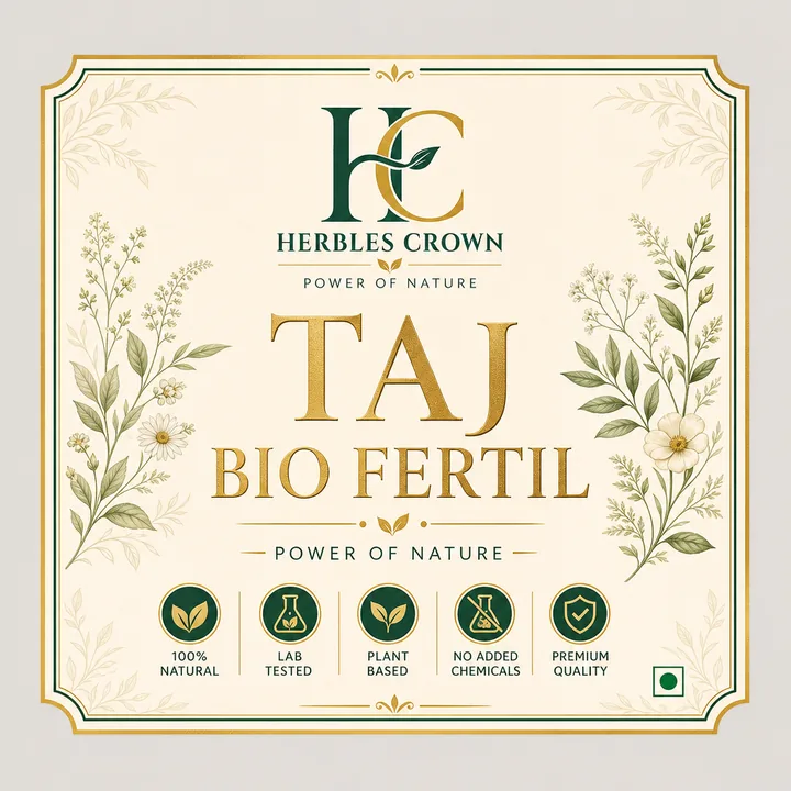 Taj Bio Fertil Packaging for Herbles Crown - AI-generated packaging design concept